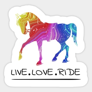 'Live Laugh Ride' Amazing Horse Gift Sticker